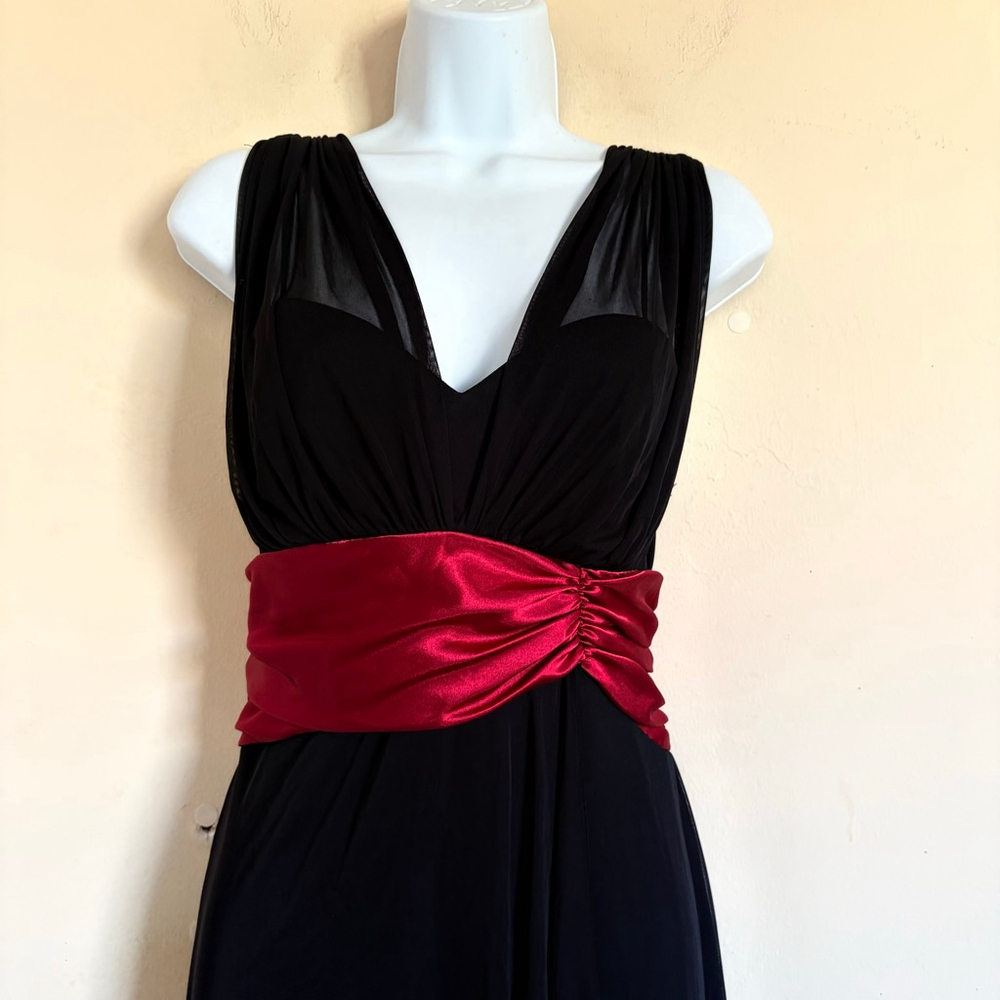 Y2K Connected Apparel Black‎ and Red Sleeveless Dress Size 10 - Picture 3 of 14